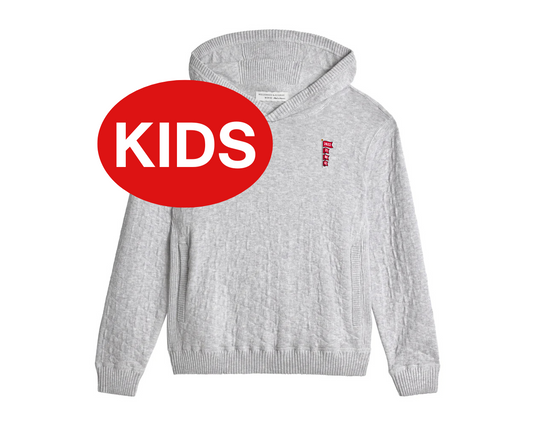 PMGN Grey Quilted Banner Year Hoodie- Kids