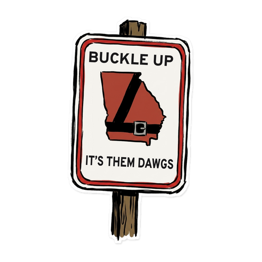 PMGN Buckle Up It's Them Dawgs decal