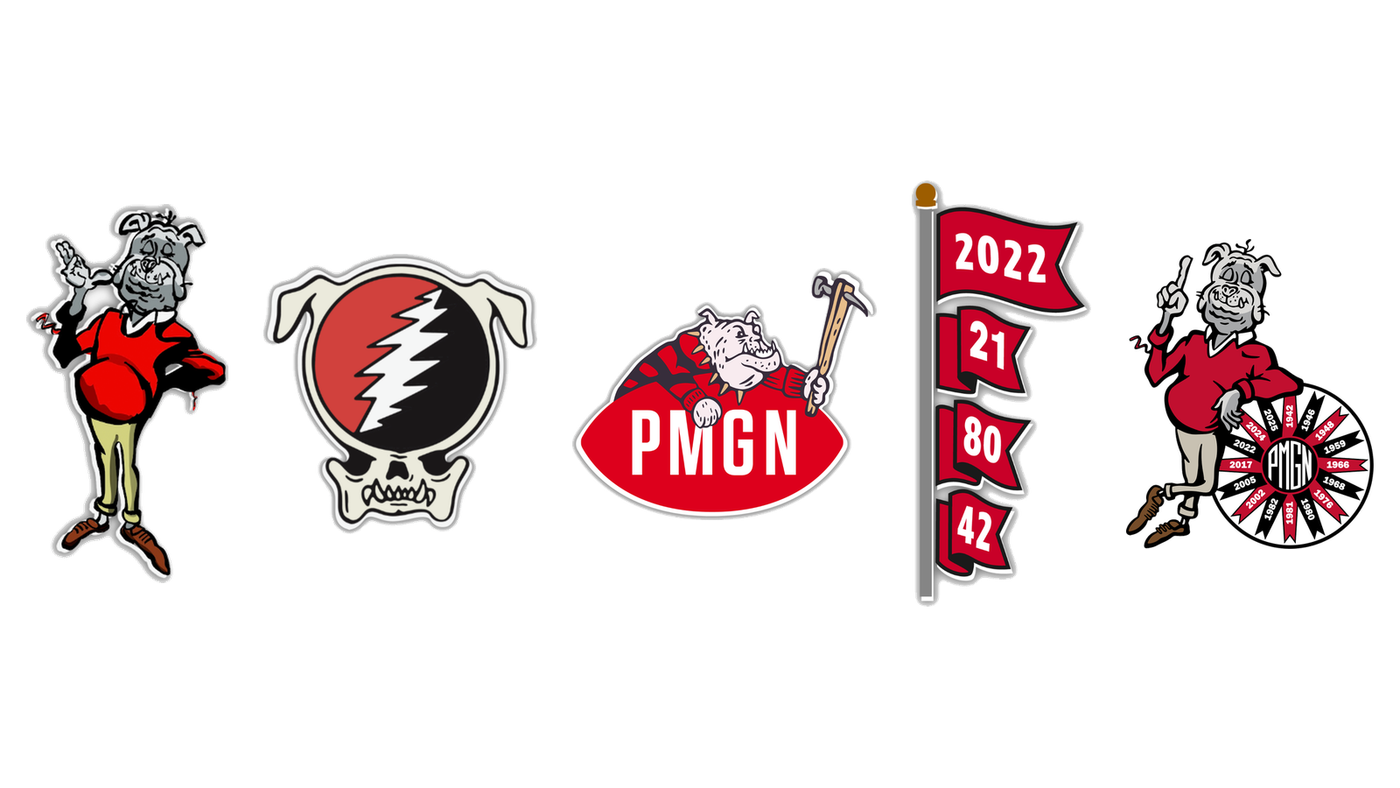 PMGN decal collection: Poor Man, Play Dead, Masthead, Banner Year, Champions Pinwheel